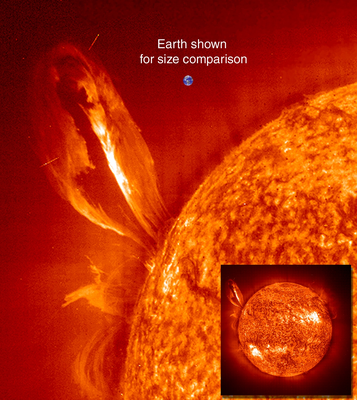 Eruptive Protuberanz auf der Sonne Eruptive Protuberanz auf der Sonne