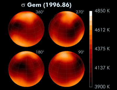 Sternoberfläche sigma Geminorum Sternoberfläche sigma Geminorum
